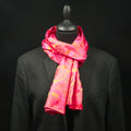 Silk Scarf Jacquard Silhouette Sericulture (Orange-Pink)