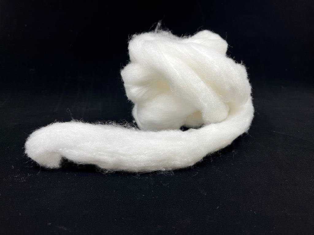 Carded sliver (combed top) – Schappe silk for handspinning and felting