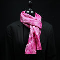 Jacquard Silk Scarf Silhouette Sericulture (Pink-Light Pink)