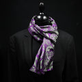 Silk Scarf Jacquard Scherenschnitt Sericulture (Pistachio-Violet)
