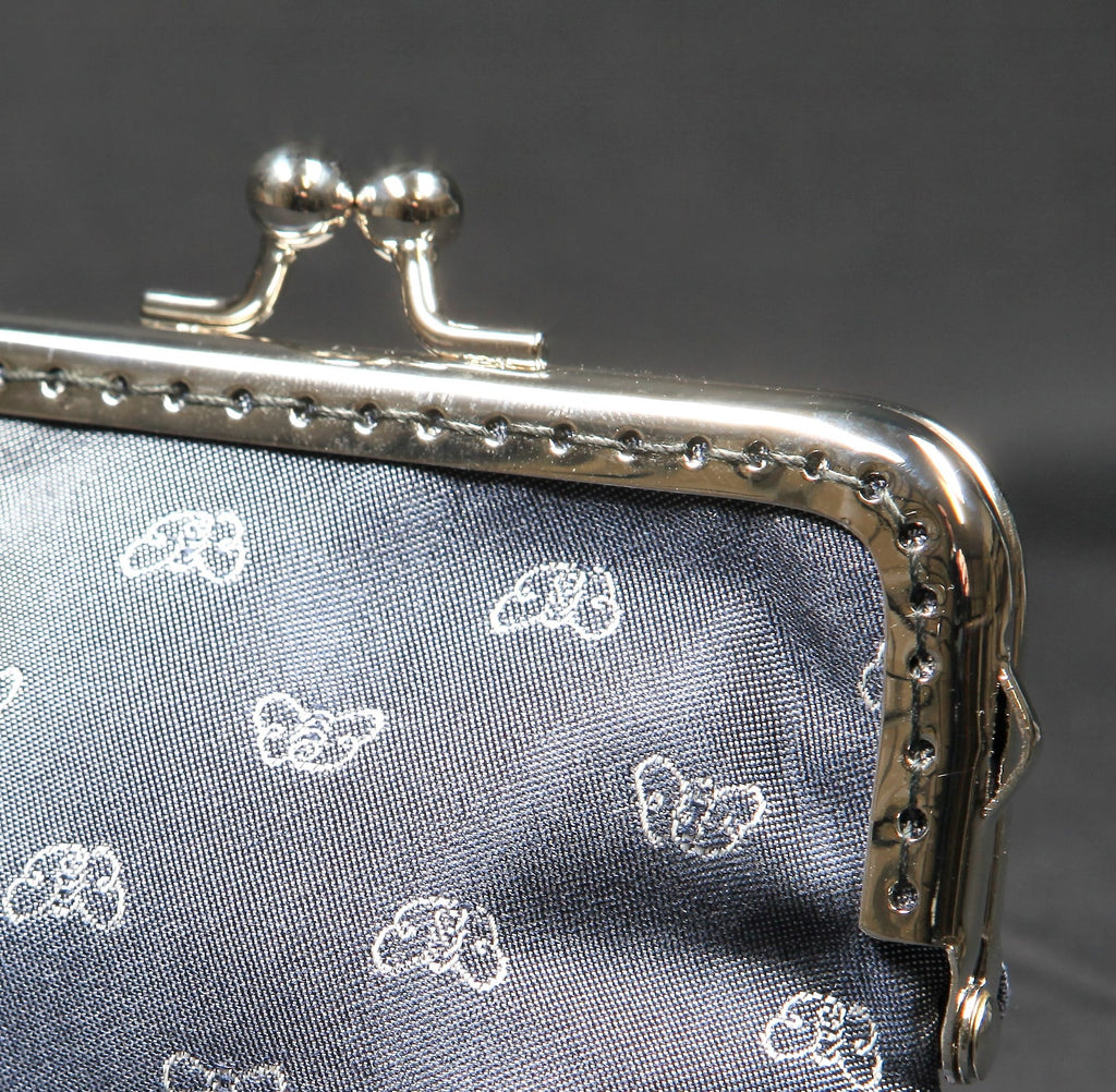 Wallet (silk) Jacquard "Silkworm" anthracite – silver-grey