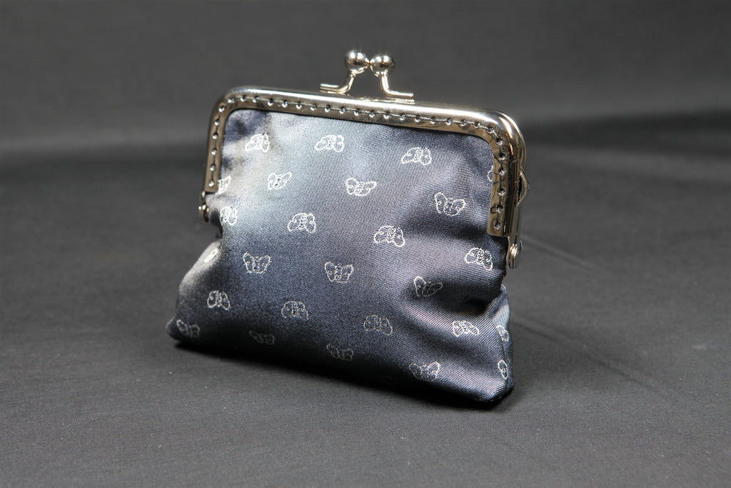 Wallet (silk) Jacquard "Silkworm" anthracite – silver-grey