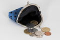 Wallet (silk) jacquard polka dot "Punkte" blue - black