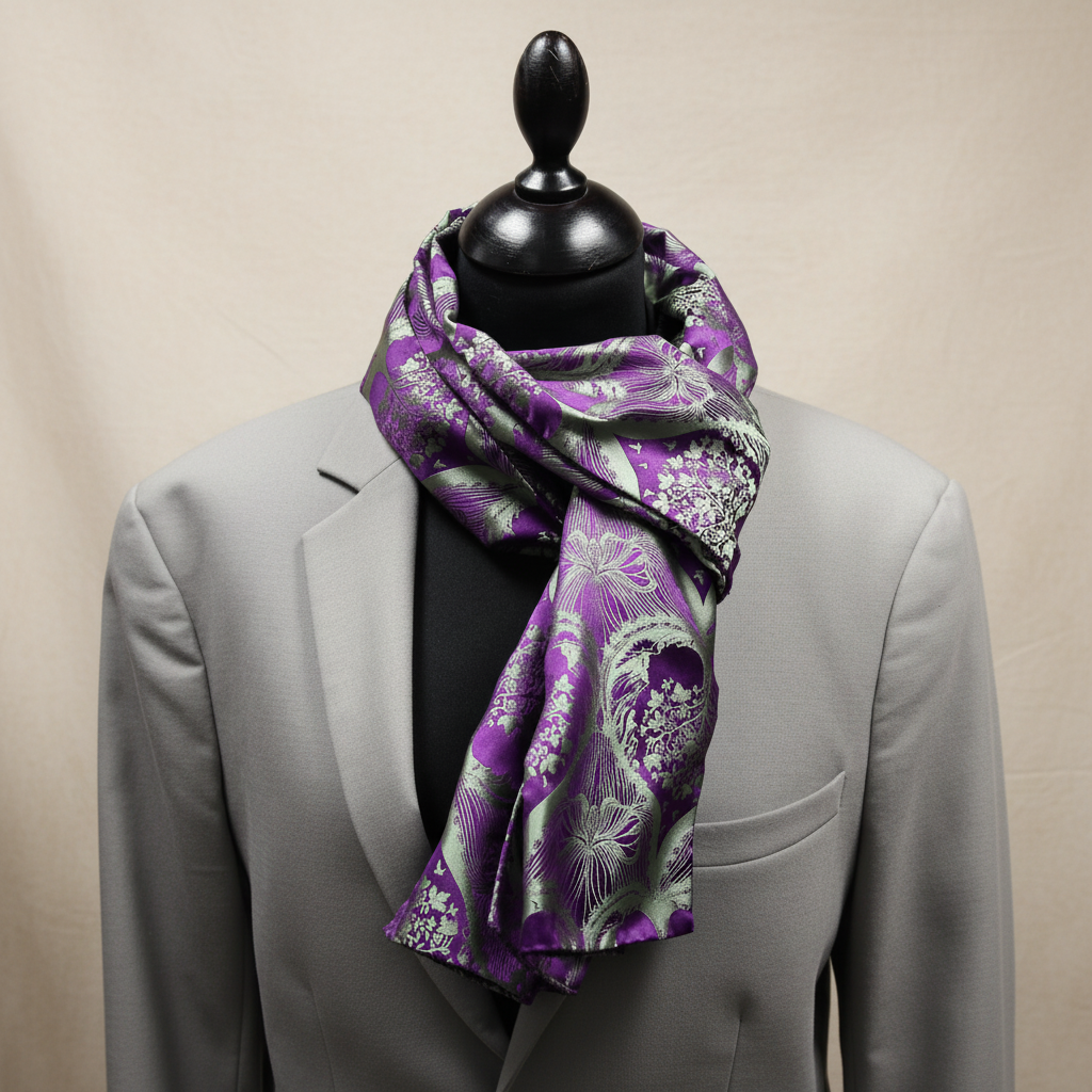 Schal Pistache-Violett Mannequin
