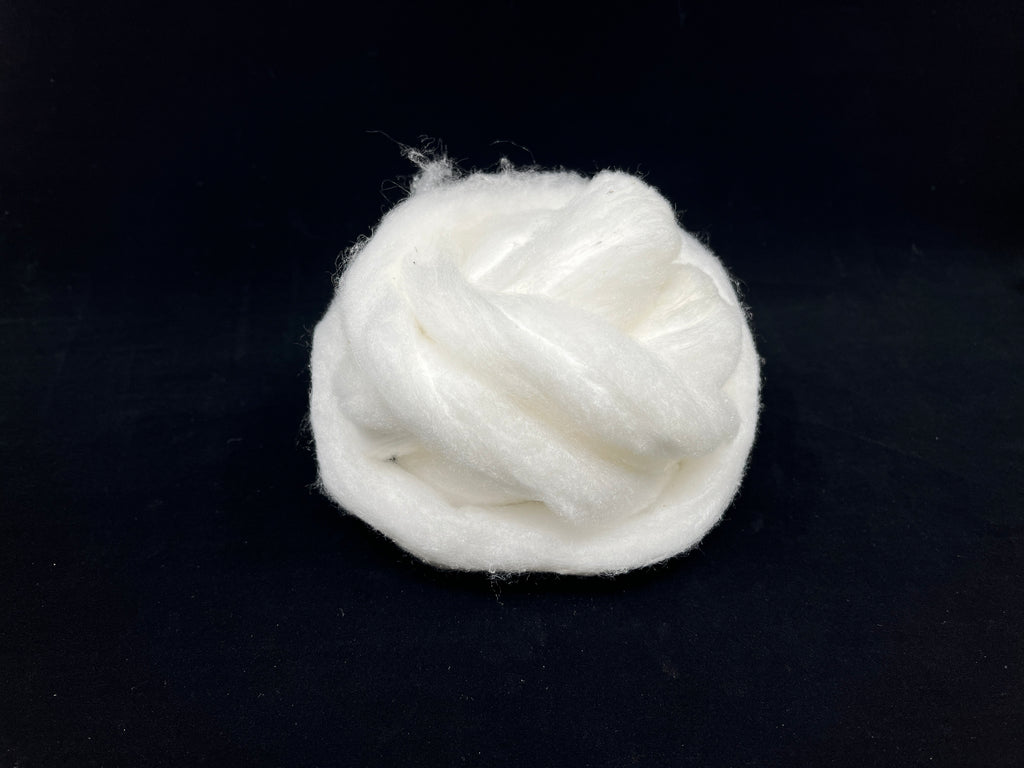 Carded sliver (combed top) – Schappe silk for handspinning and felting